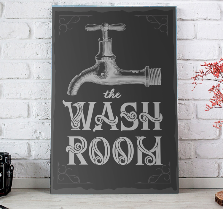 Wash room Bathroom canvas art - TenStickers