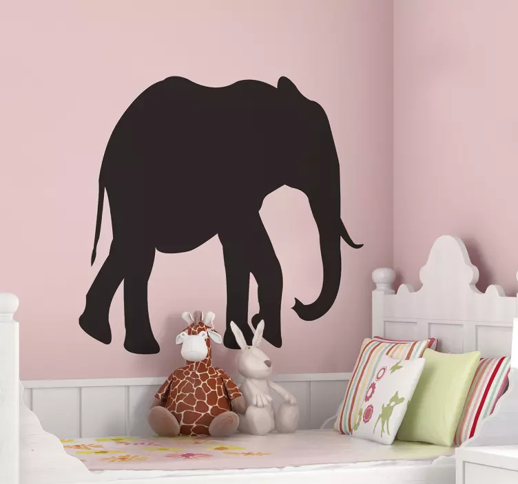 Elephant Chalkboard Wall Sticker - TenStickers