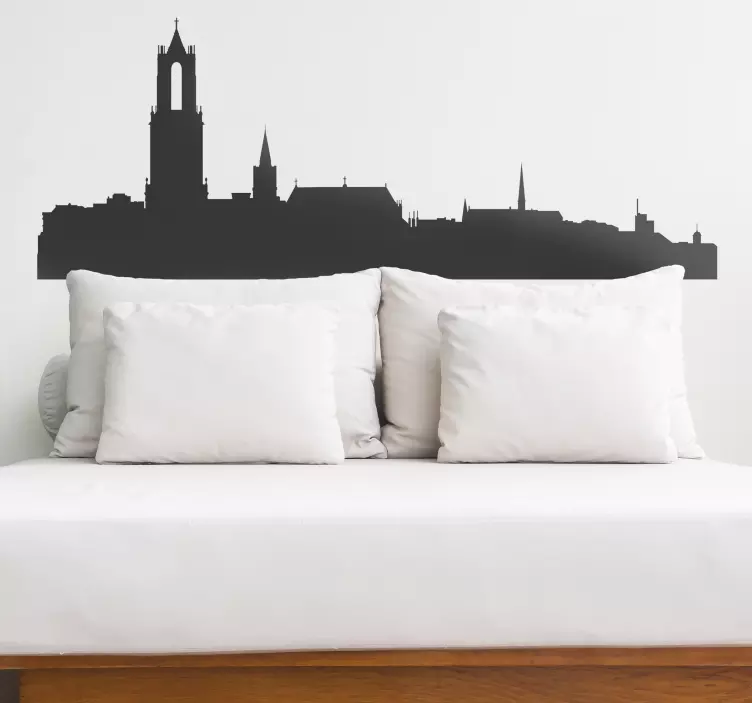Utrecht profile silhouette vinyl wall sticker - TenStickers