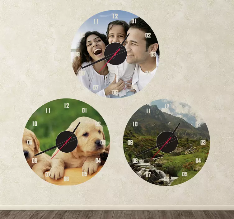Personalised Photo Wall Clock Sticker - TenStickers