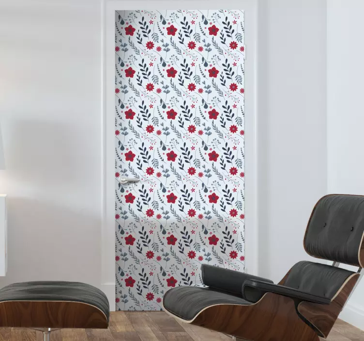 Bathroom furniture sticker flower - TenStickers