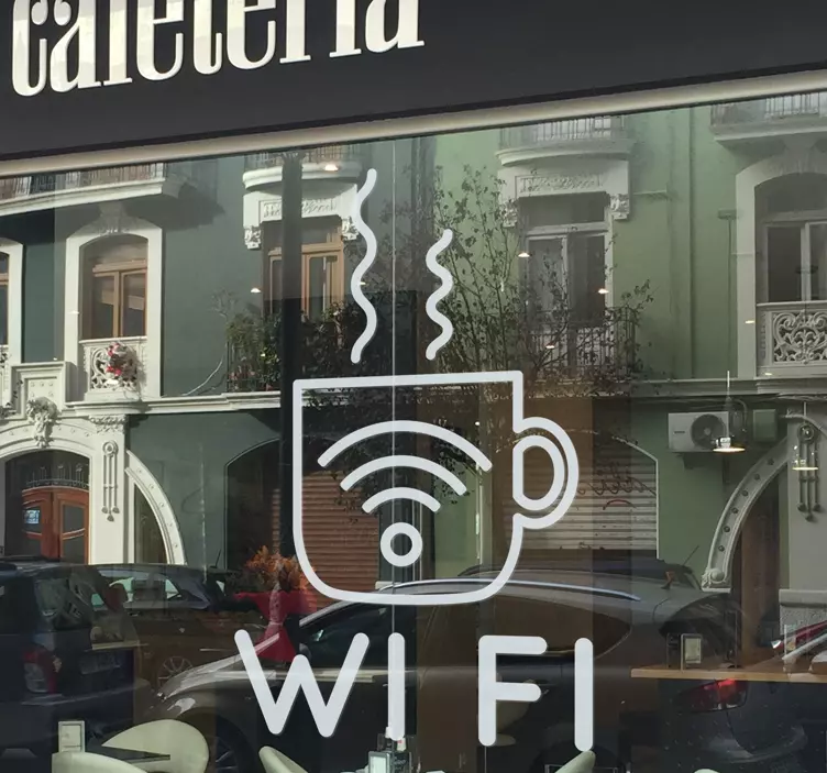 Wi-Fi Coffee Business sticker - TenStickers