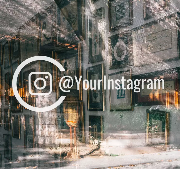 Personalised Instagram window sticker - TenStickers