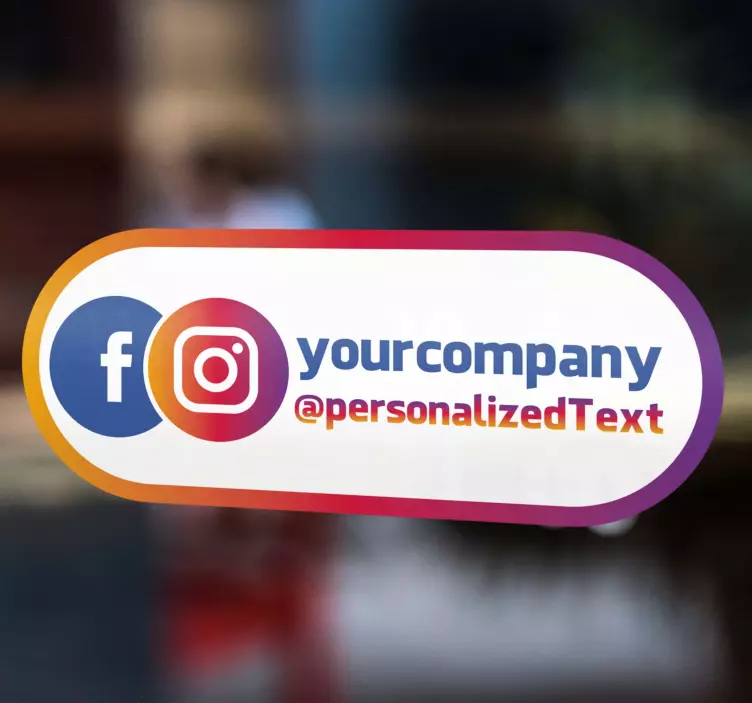 Facebook Instagram Shop Window Sticker - TenStickers