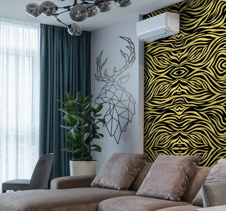 Origami deer wild animal decal - TenStickers