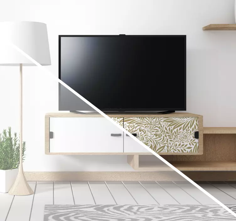 Vintage floral patterns furniture sticker - TenStickers