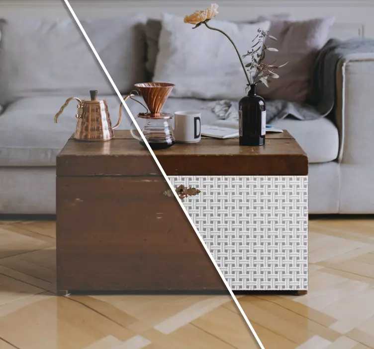 Woven texture pattern furniture sticker - TenStickers