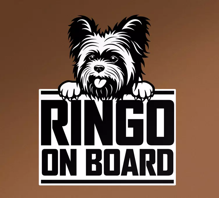 Car sticker playful dog sign - TenStickers