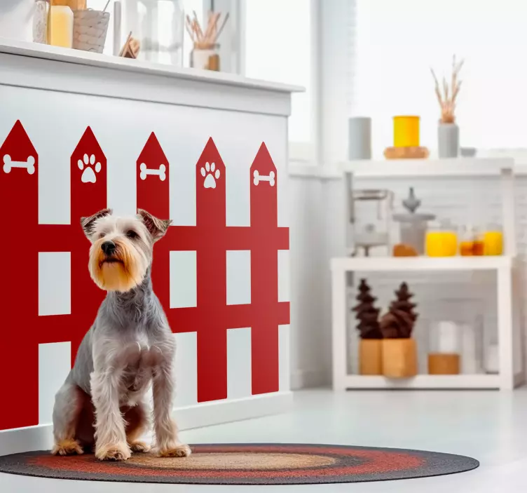 garden fence pet sticker - TenStickers