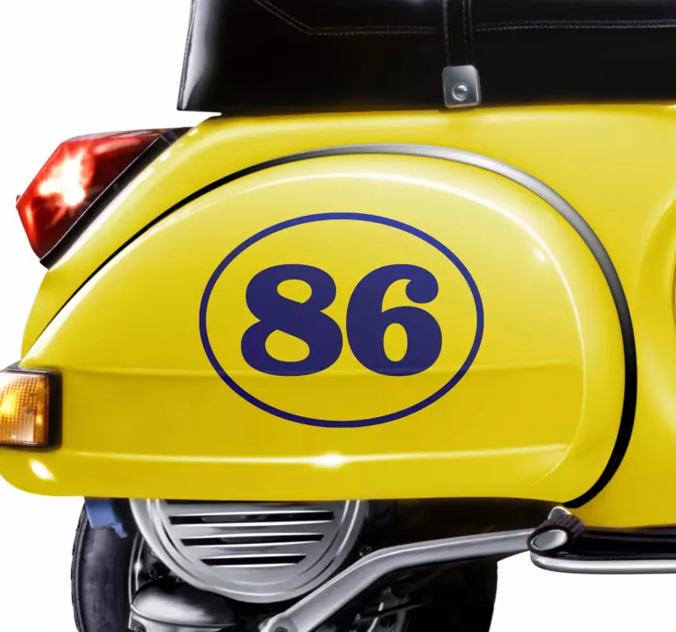Racing number vehicle motorbike sticker - TenStickers