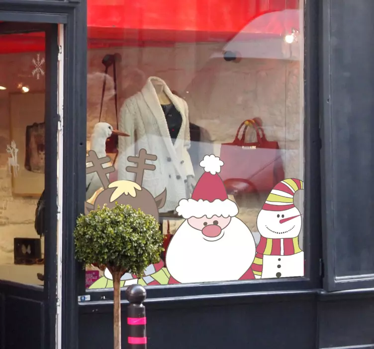 Front Window Christmas Decal - TenStickers