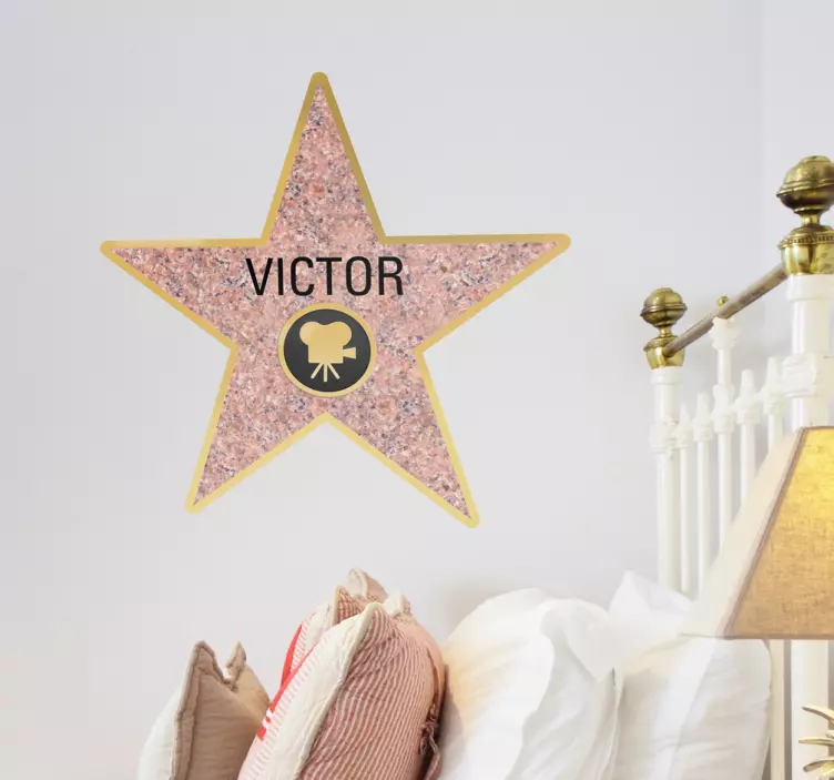 Personalised Hollywood Wall Sticker - TenStickers