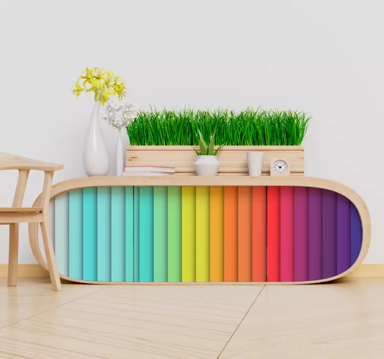 Abstract lines furniture sticker - TenStickers