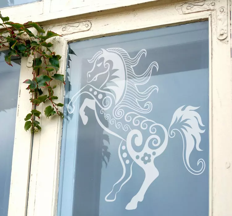 Abstract Runaway Horse Decal - TenStickers