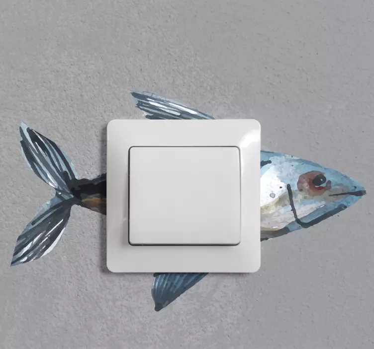 Abstract Sea Food switch light switch sticker - TenStickers