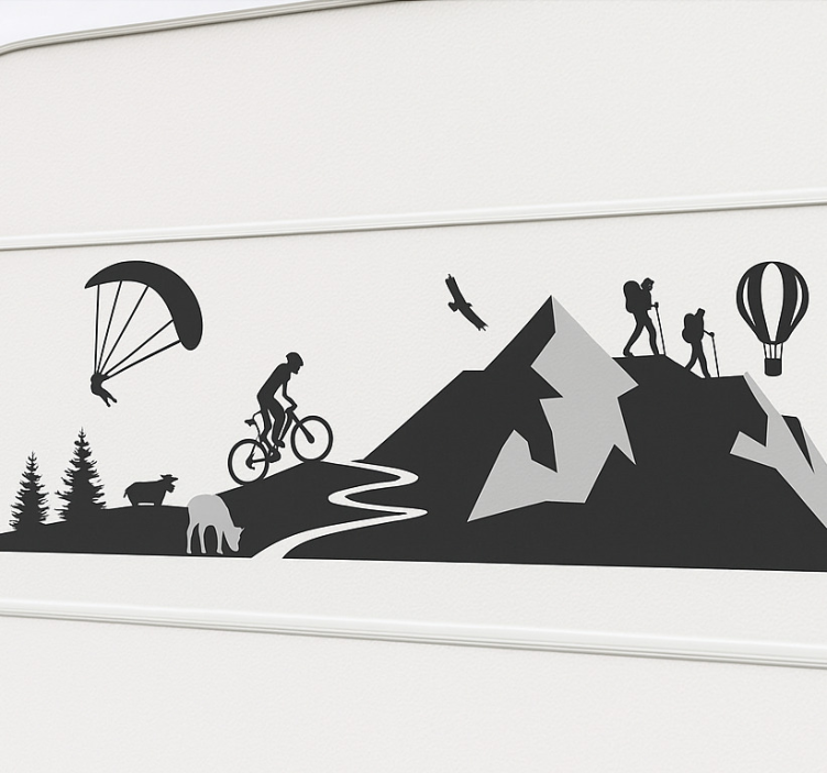 All moutain sports  campervan decal - TenStickers