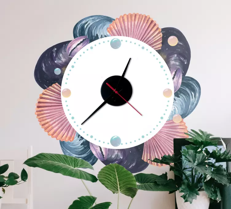 Amazing sea styled wall clock decal - TenStickers