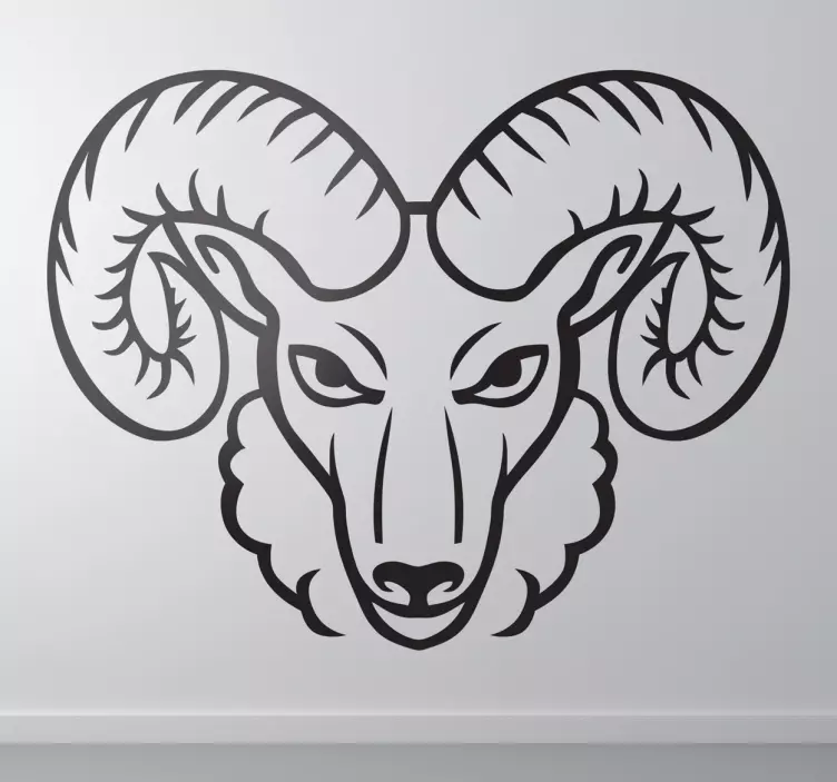 Angry Ram Sticker - TenStickers