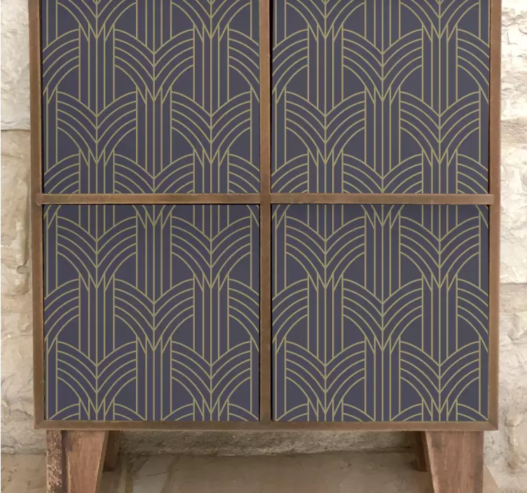 Art Deco style geo pattern furniture sticker - TenStickers