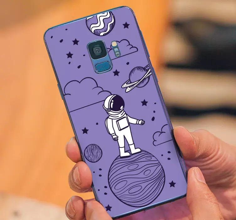 ASTRONAUT IN SPACE Samsung stickers - TenStickers