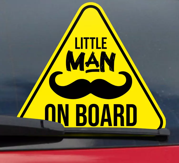 Baby on board sticker little boy sign - TenStickers