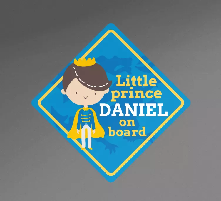 Baby on board sticker little prince design - TenStickers