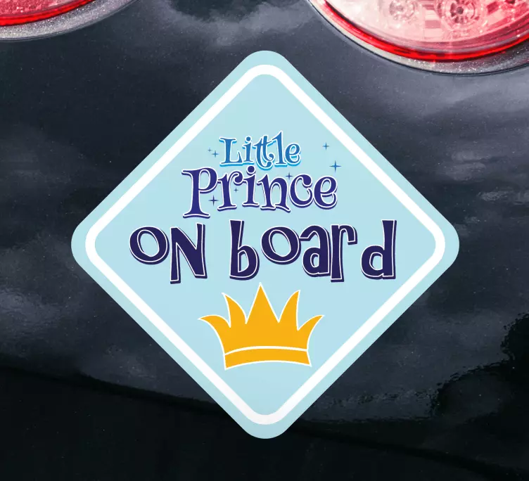 Baby on board sticker little prince sign - TenStickers