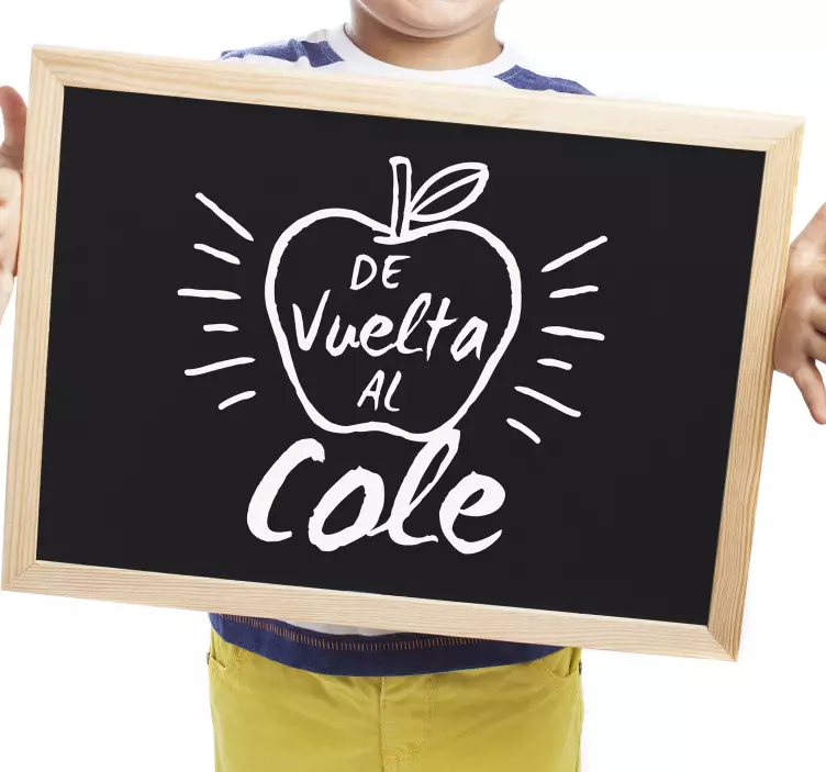 back to school apple educational wall sticker - TenStickers