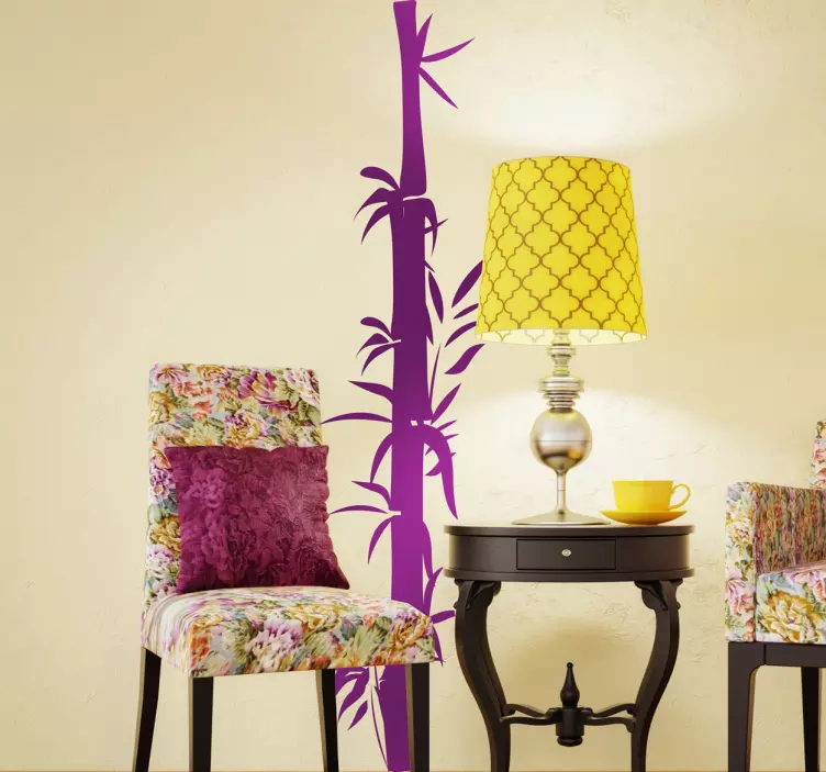 Bamboo Branch vinyl wall Decal - TenStickers