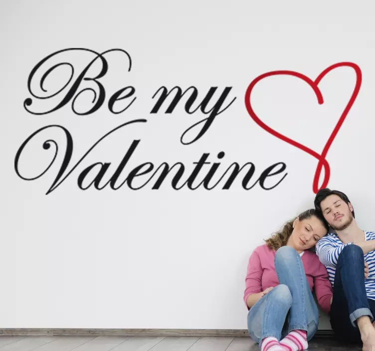 Be my Valentine Sticker - TenStickers