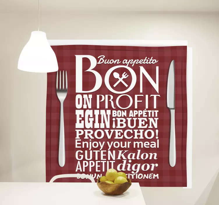Benefit languages kitchen wall sticker - TenStickers