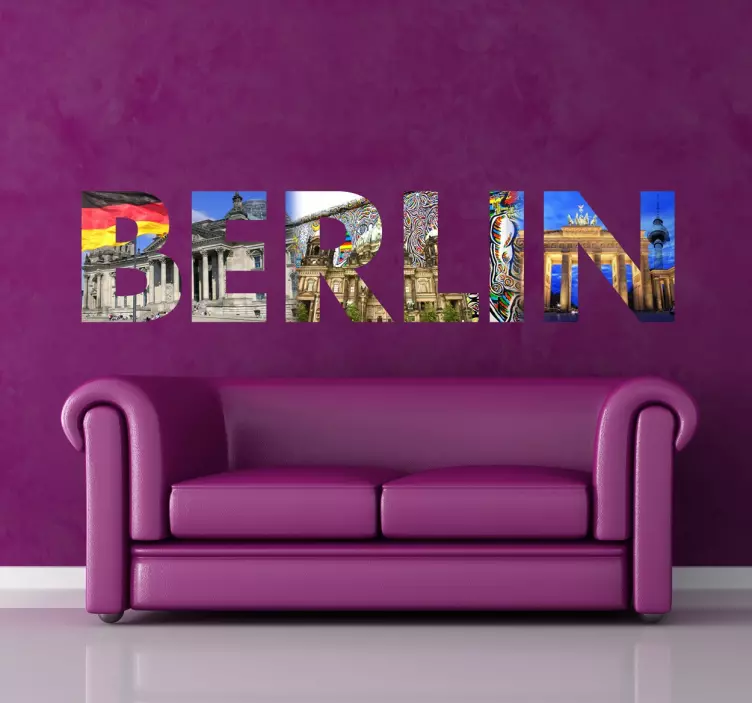 Berlin Wall Decal with Images - TenStickers