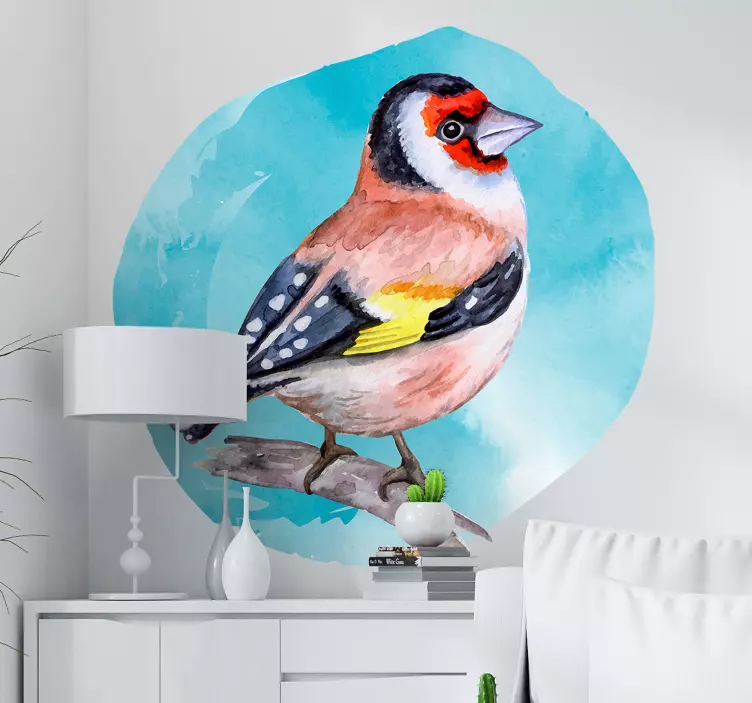 Bird on branch bird wall sticker - TenStickers
