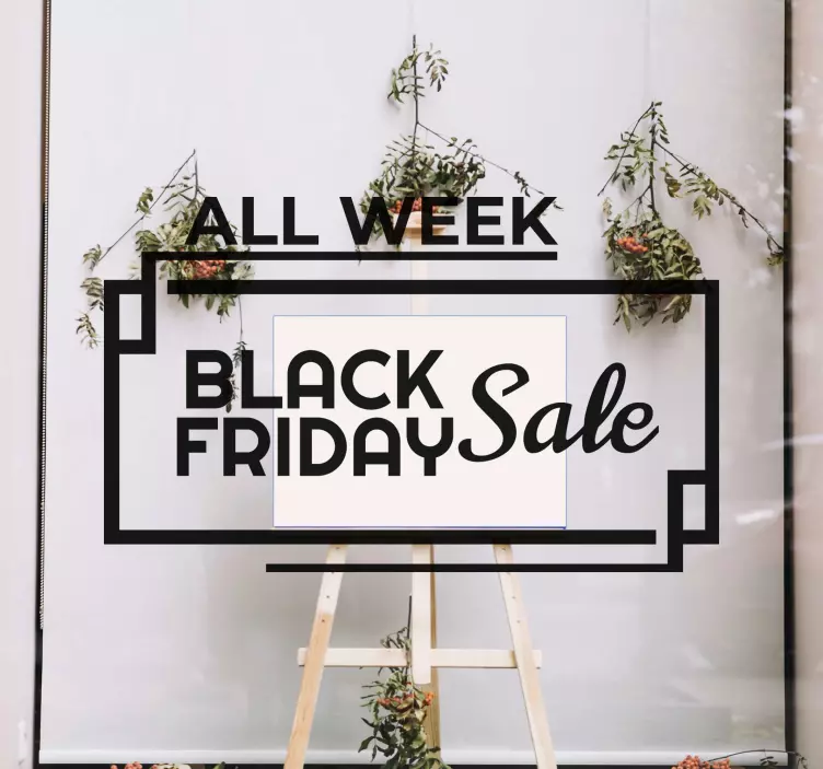 Black Friday sale all week window sticker - TenStickers
