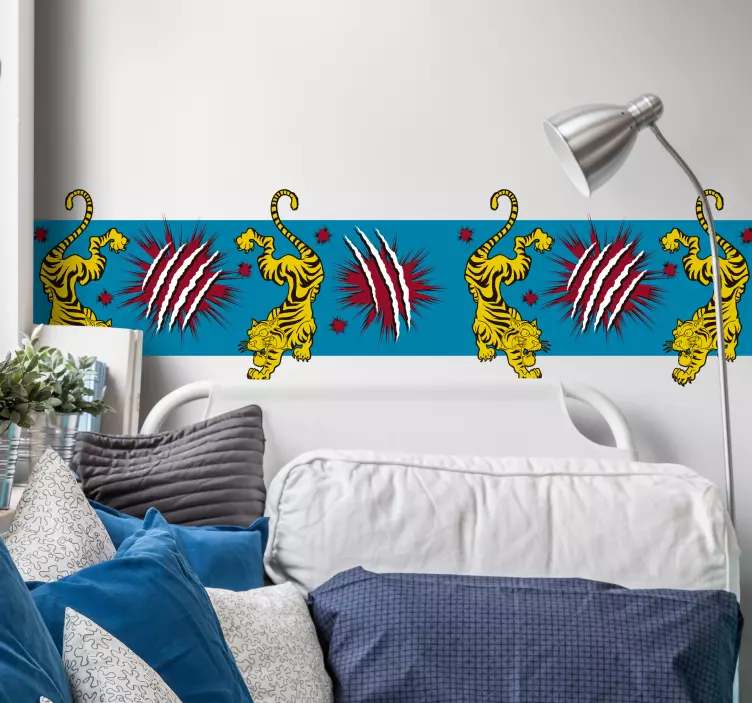 border tiger wall border sticker - TenStickers