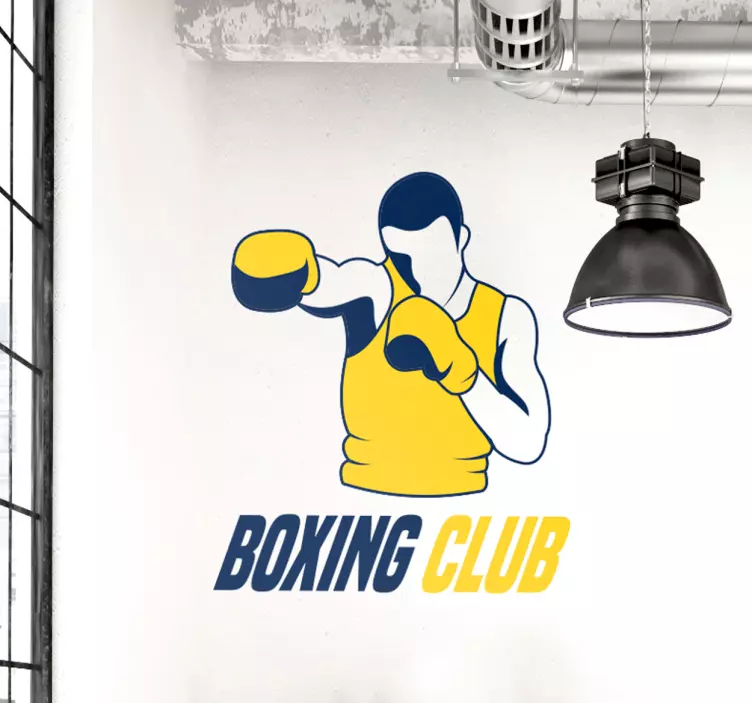 Boxing club sports wall sticker - TenStickers