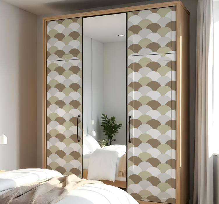 brown scales furniture sticker - TenStickers