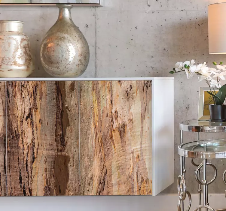 Brown tree bark texture furniture decal - TenStickers