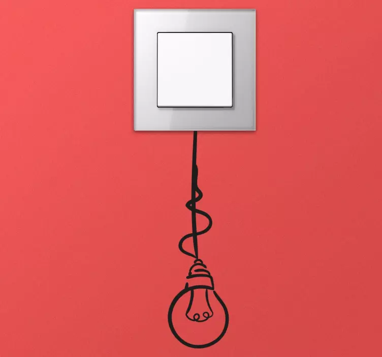 Bulb Pendant Switch Sticker - TenStickers