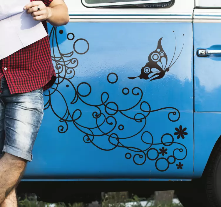 Butterflies Car vinyl Sticker - TenStickers