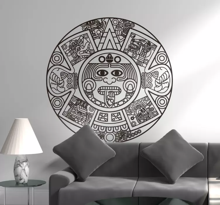 Aztec Calendar wall art sticker - TenStickers