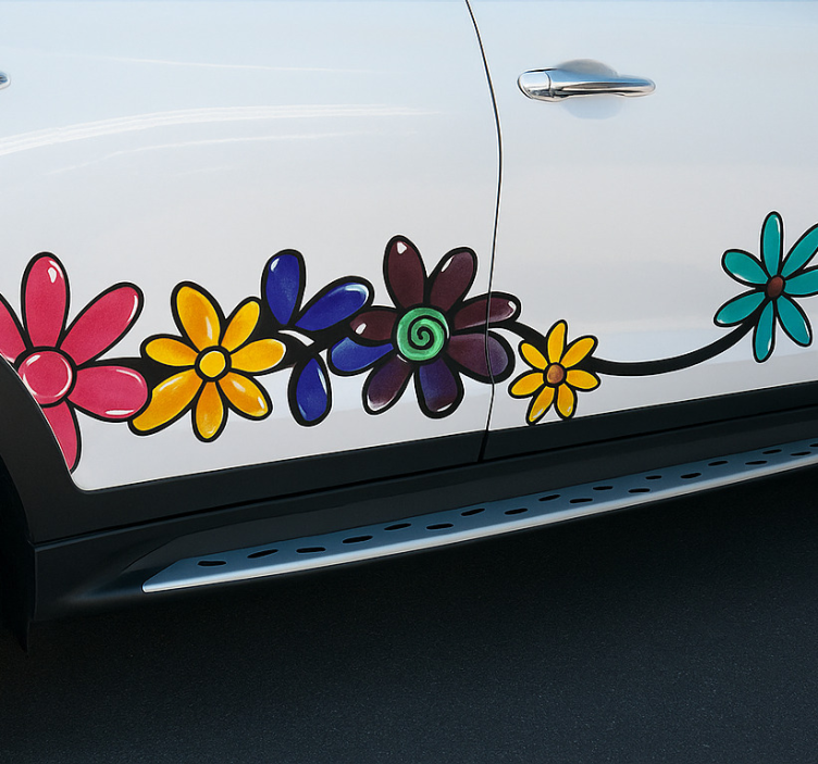 Car sticker floral vehicle wrap - TenStickers