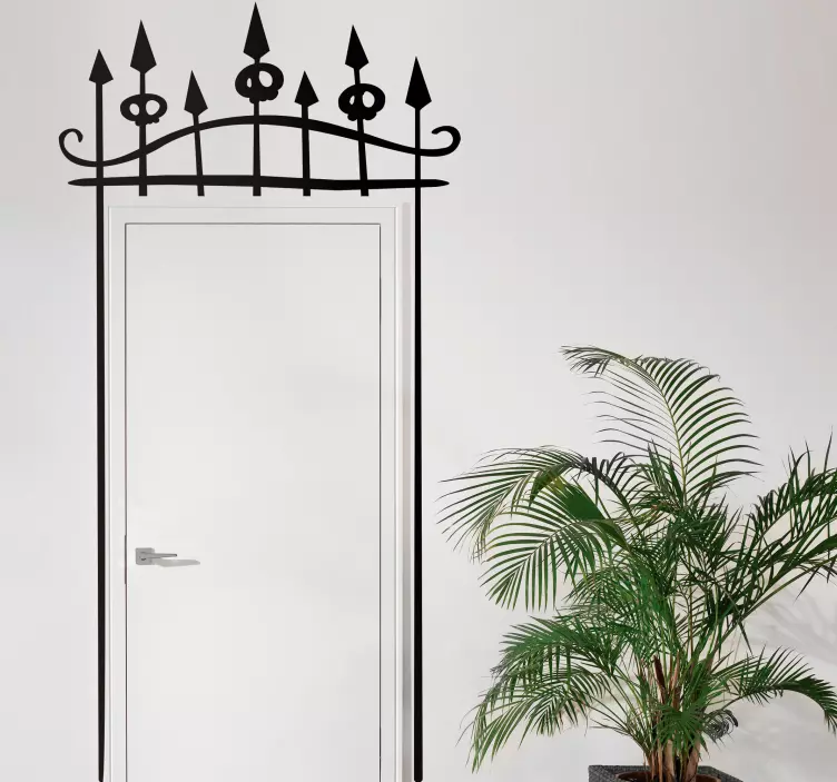 Cemetery gate halloween sticker - TenStickers