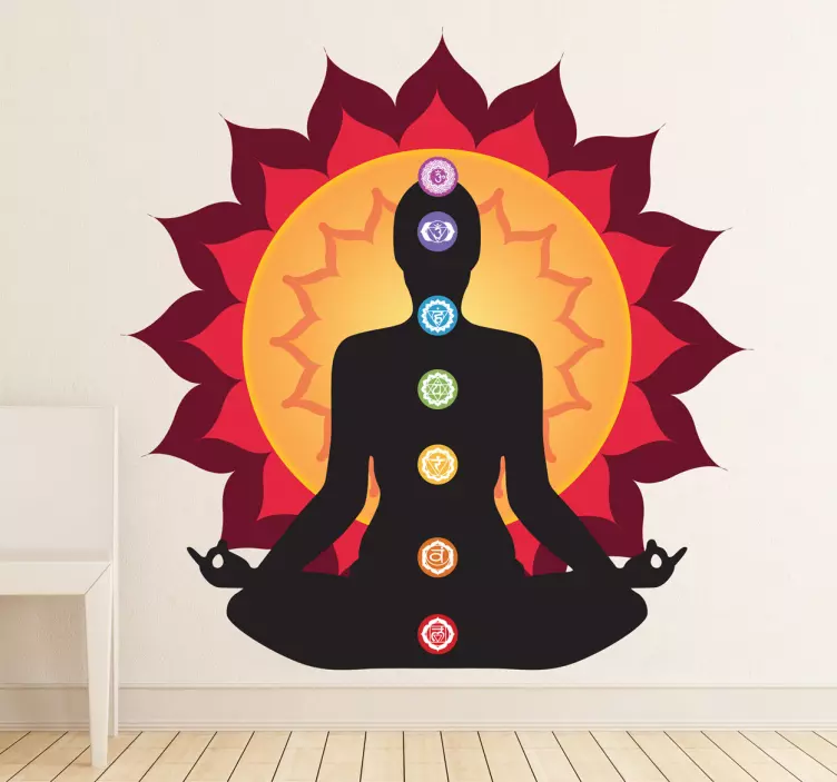 Chakra Silhouette Wall Sticker - TenStickers