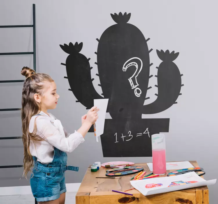 Charming Cactus Silhouette chalkboard sticker - TenStickers