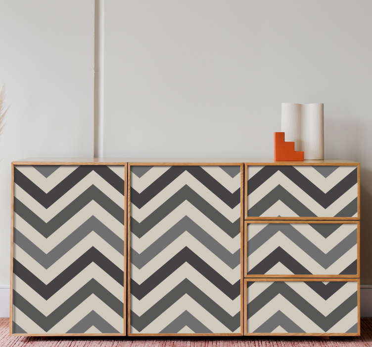 Chevron Pattern Design furniture sticker - TenStickers