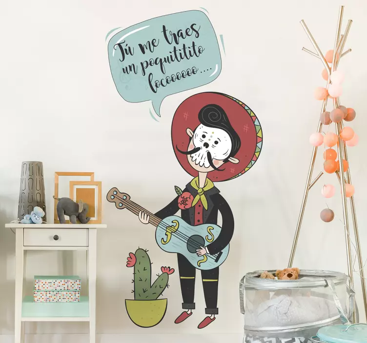 Child mariachi illustration sticker - TenStickers