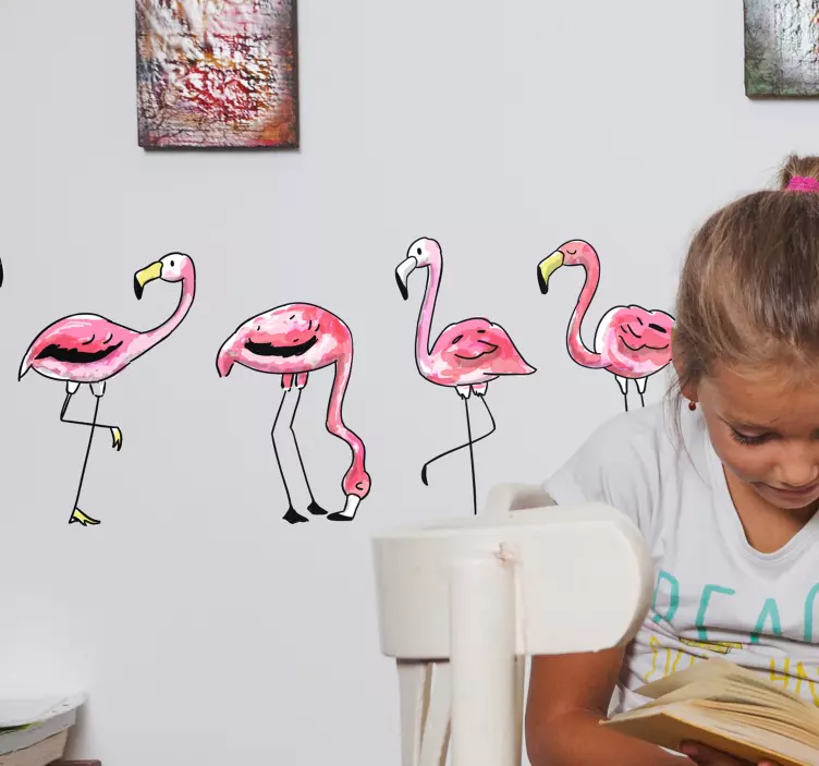 Children´s Flamingo Wall Sticker - TenStickers