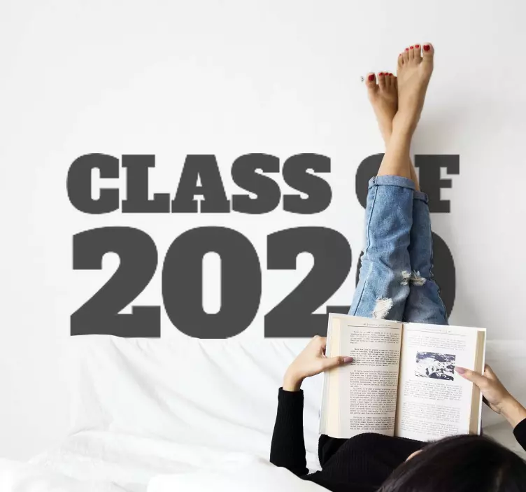 Class of 2020 text wall sticker - TenStickers