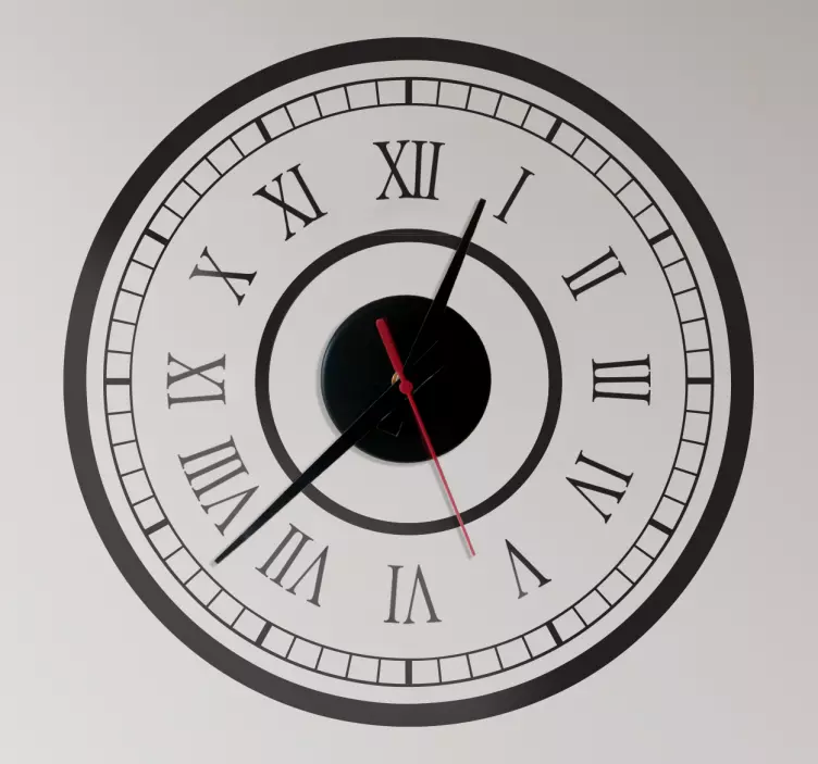 Classic Station Clock Sticker - TenStickers
